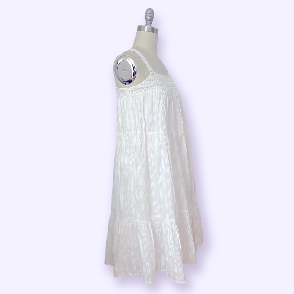Women’s Sleeveless Crochet Trim Sundress Universal Thread White - Picture 6 of 9
